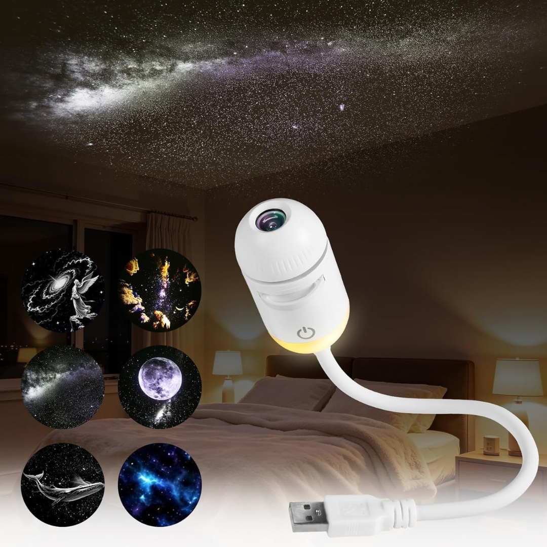 Mini Proyector Galaxia LED 2 en 1 (6 imágenes)